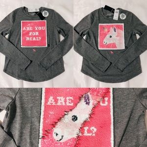 Abercrombie Kids Flip Sequin long-sleeve tee